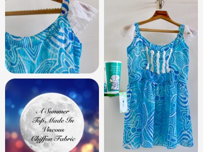 Blue Colour Chiffon Top