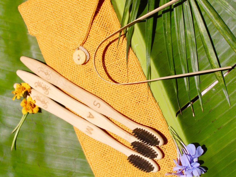 Bamboo Toothbrush & Tongue Cleaner Set