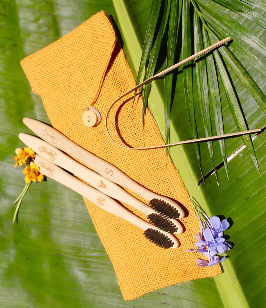 Bamboo Toothbrush & Tongue Cleaner Set